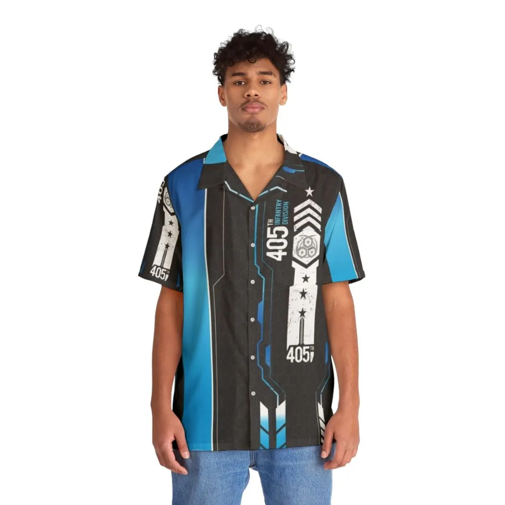 405th Tech Dress Hawaiian Shirt | Spartan Armor Inspired Halo Cosplay