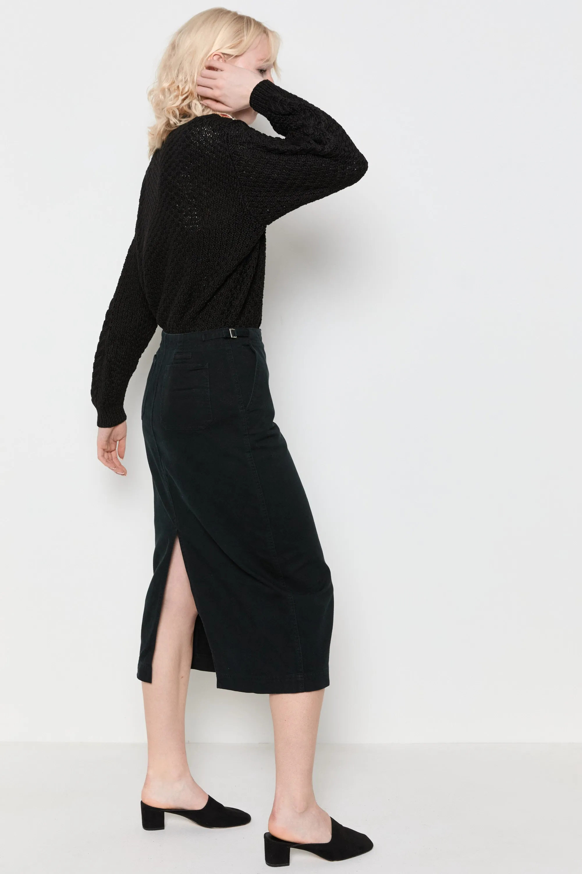 80s Black Paisley Embroidered Sweater L
