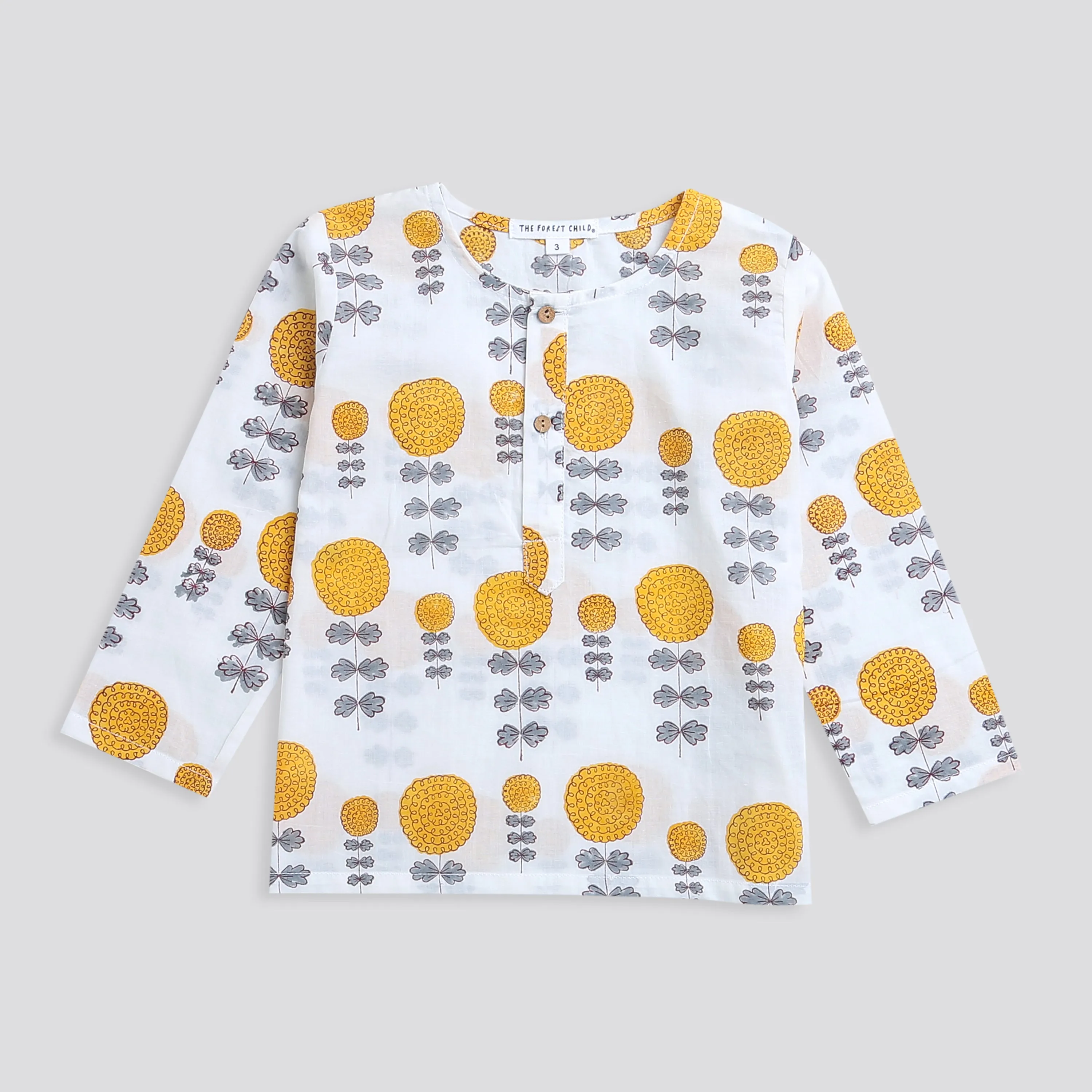 A Garden of Marigold' Kurta Pyjama Set