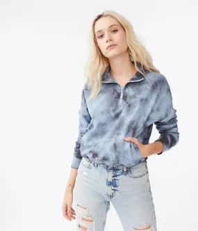 Aeropostale Tie-Dye Fleece Half-Zip Pullover***