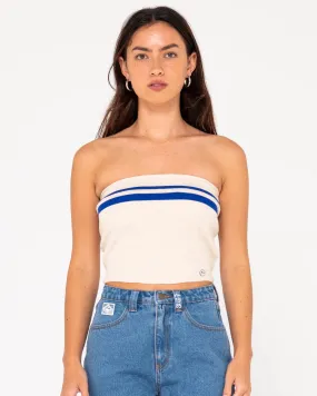 Amelia Strapless Contrast Knit Top