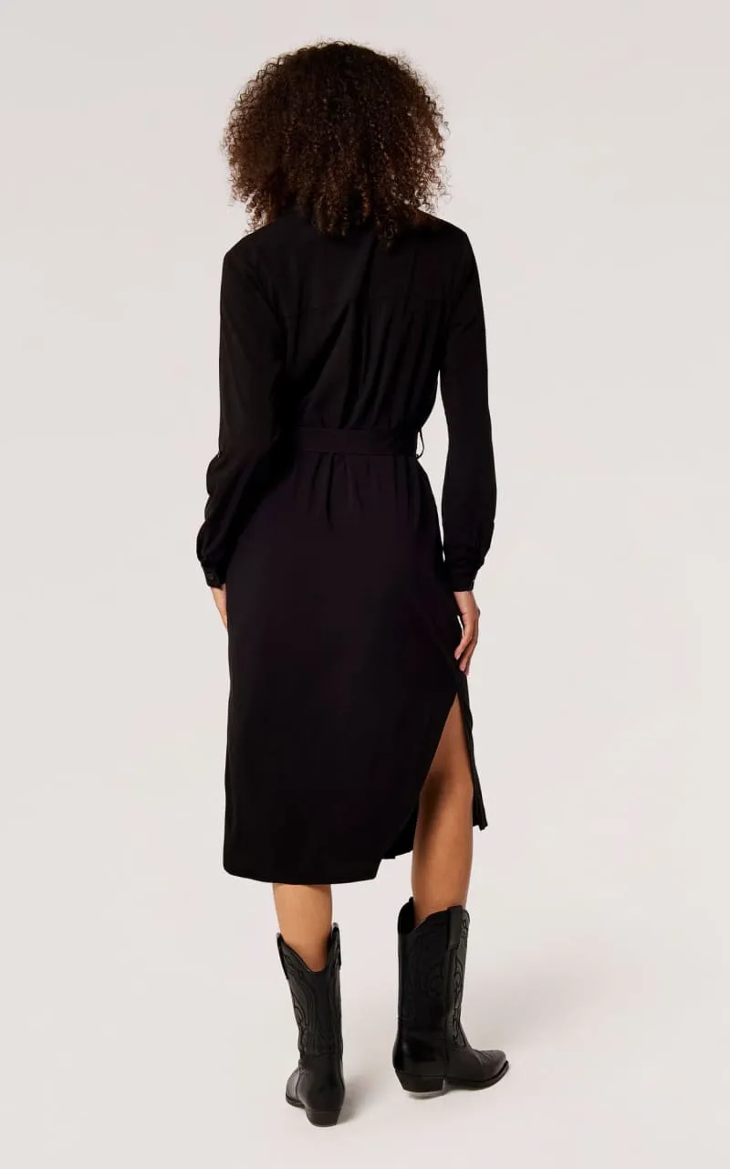 Apricot- Utility Shirt Midi Dress