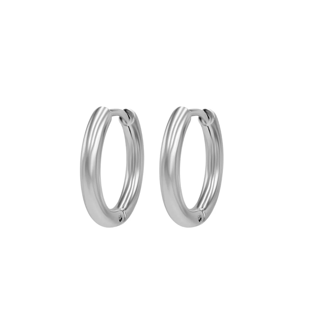 Bespoke Earring Hoop Pair 2.5mm x 12mm - Steel