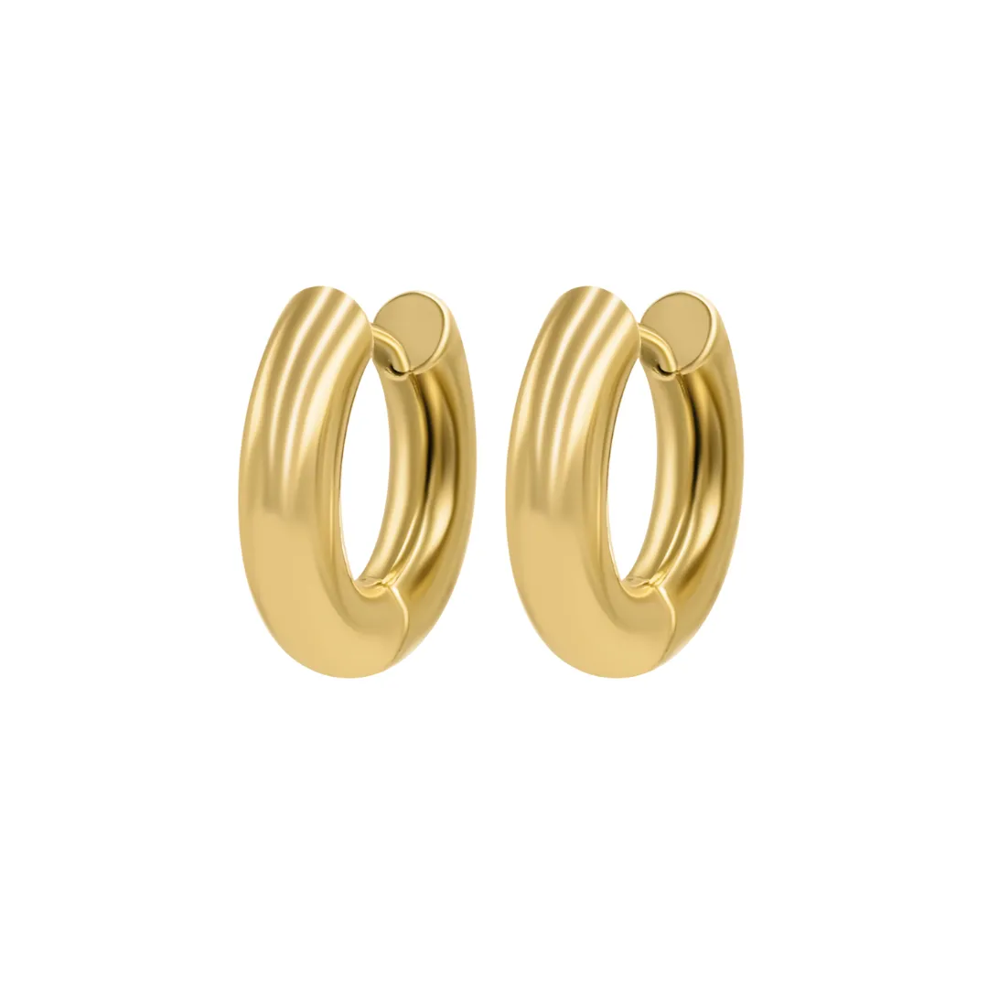 Bespoke Earring Hoop Pair 5mm x 12mm - Gold