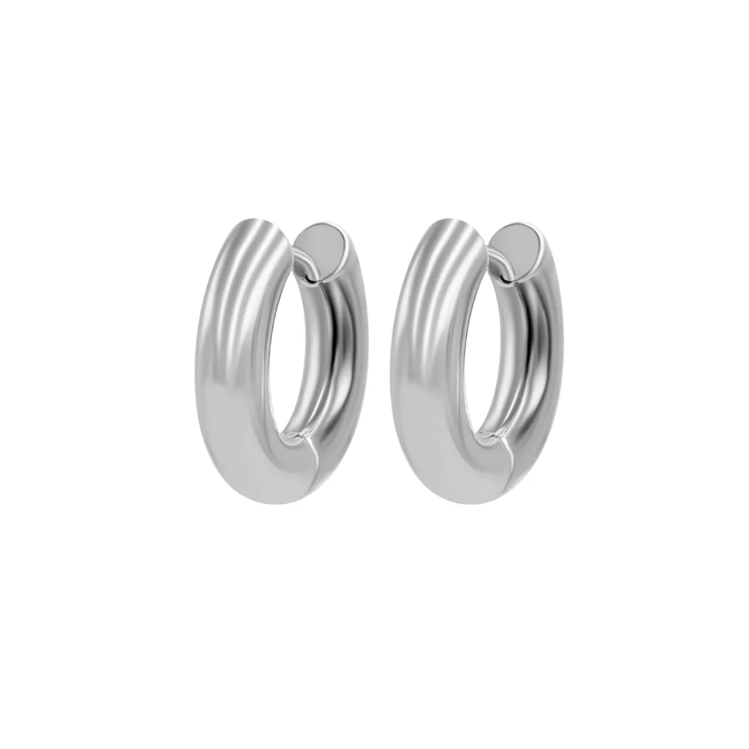 Bespoke Earring Hoop Pair 5mm x 12mm - Steel