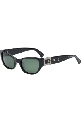 Betsy Buckle Sunglasses Black/Silver