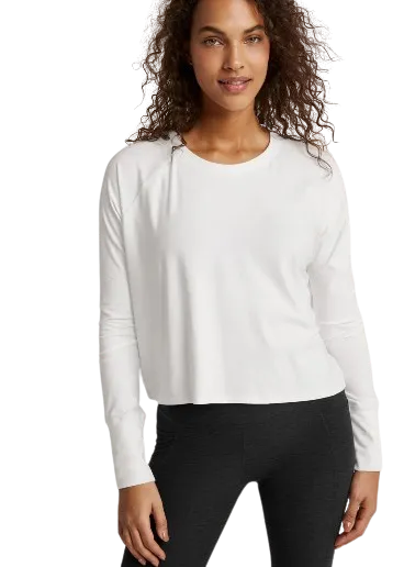 Beyond Yoga Featherweight Daydreamer Pullover - Cloud White