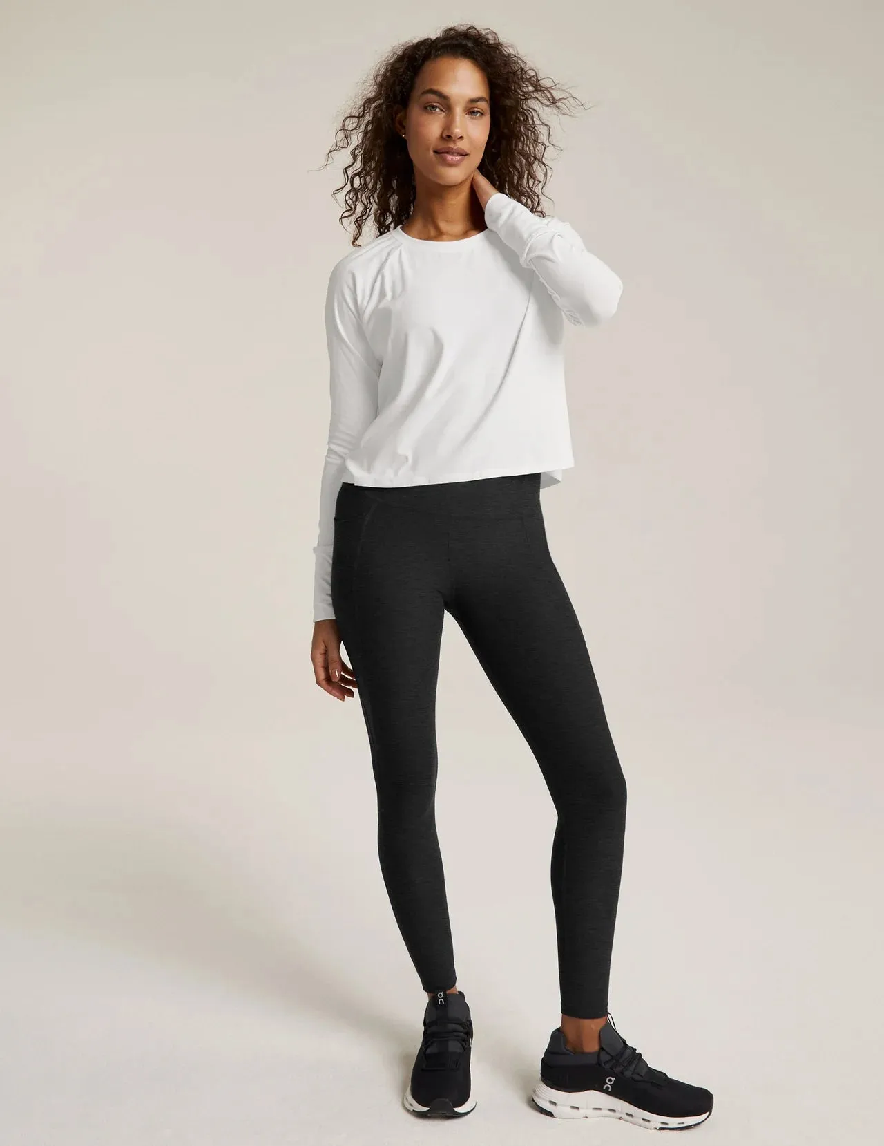 Beyond Yoga Featherweight Daydreamer Pullover - Cloud White