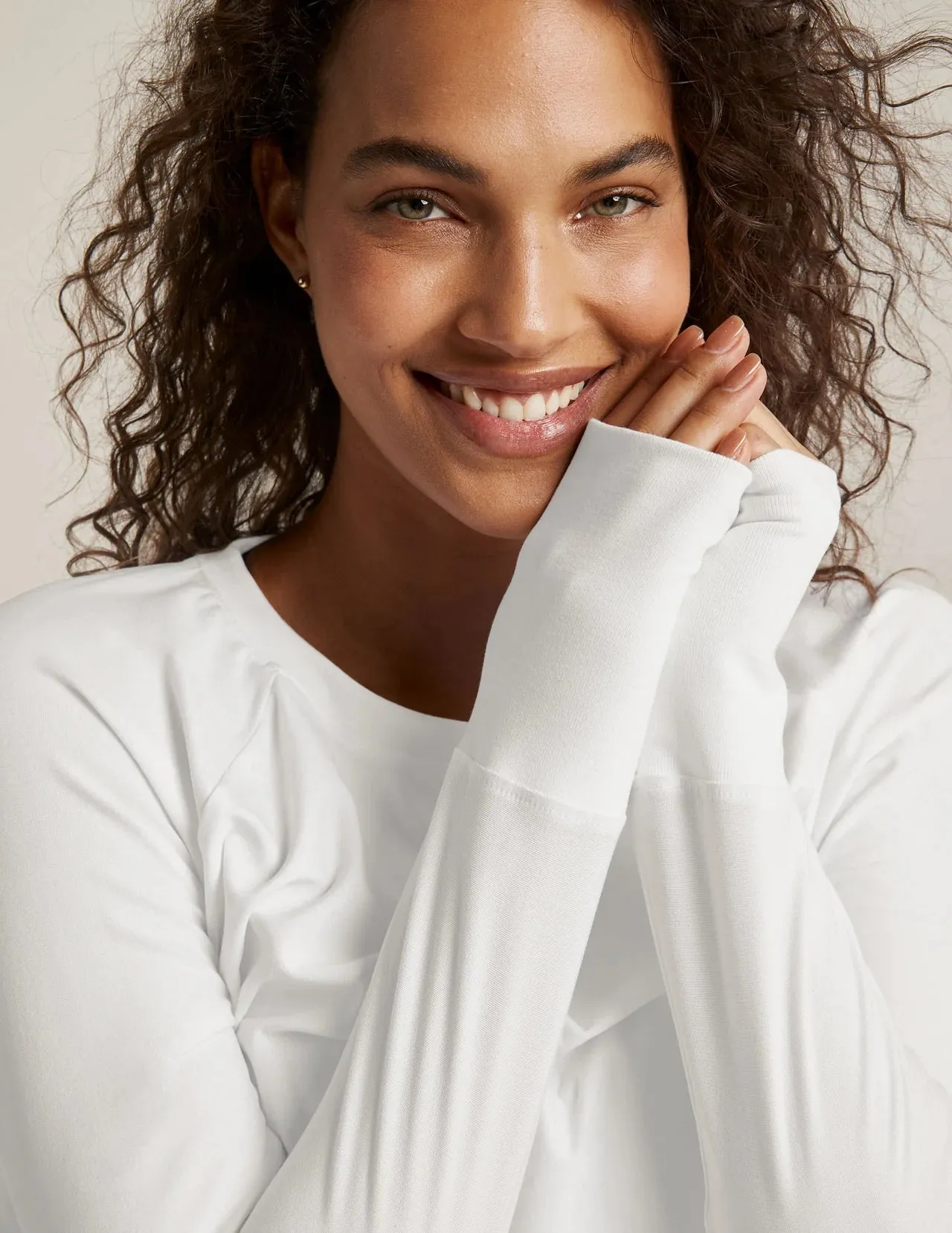 Beyond Yoga Featherweight Daydreamer Pullover - Cloud White