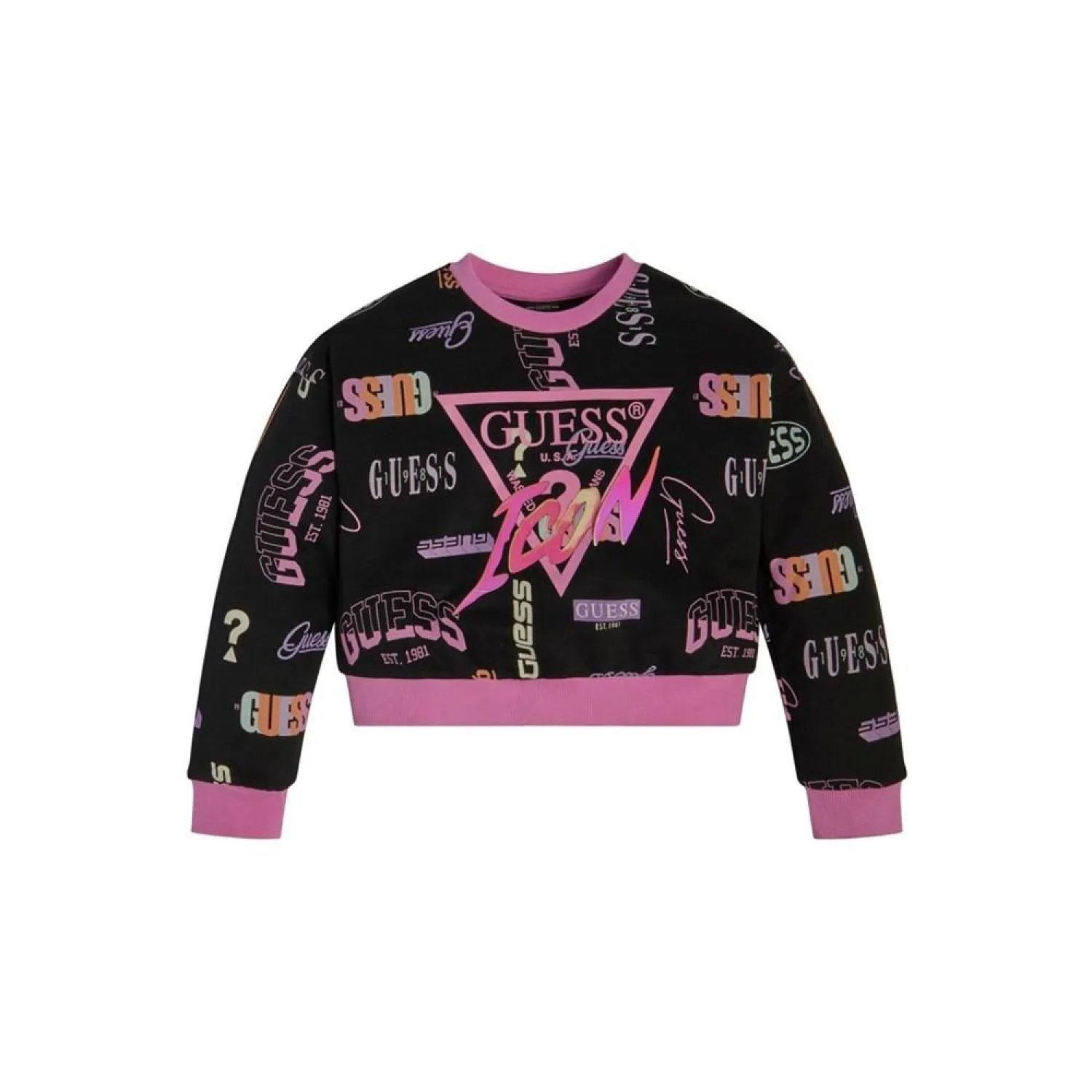 Big Girls French Terry All Over Print Sweatshirt