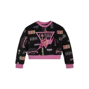 Big Girls French Terry All Over Print Sweatshirt