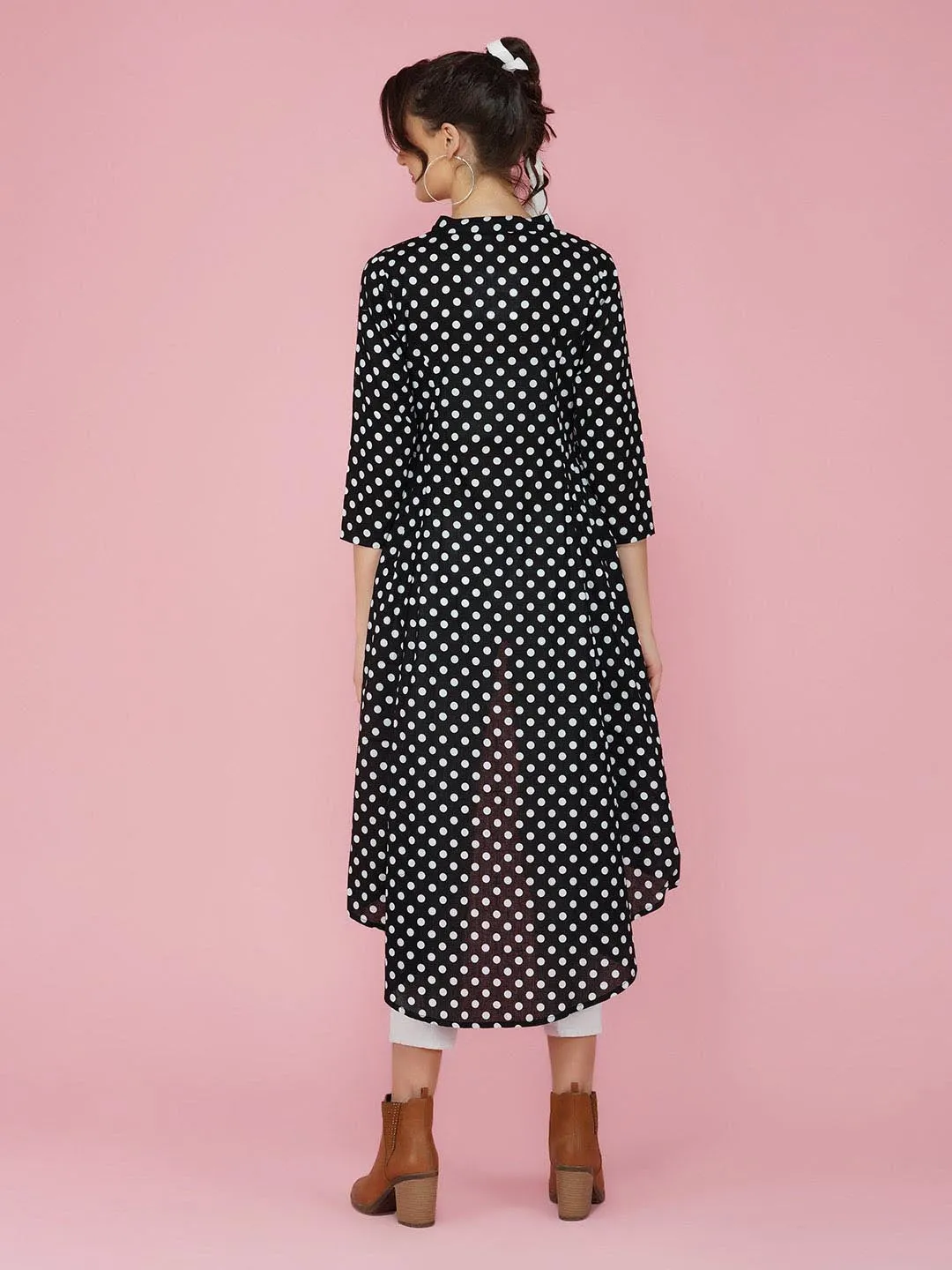 Black & White Polka Dot Long Tunic Only