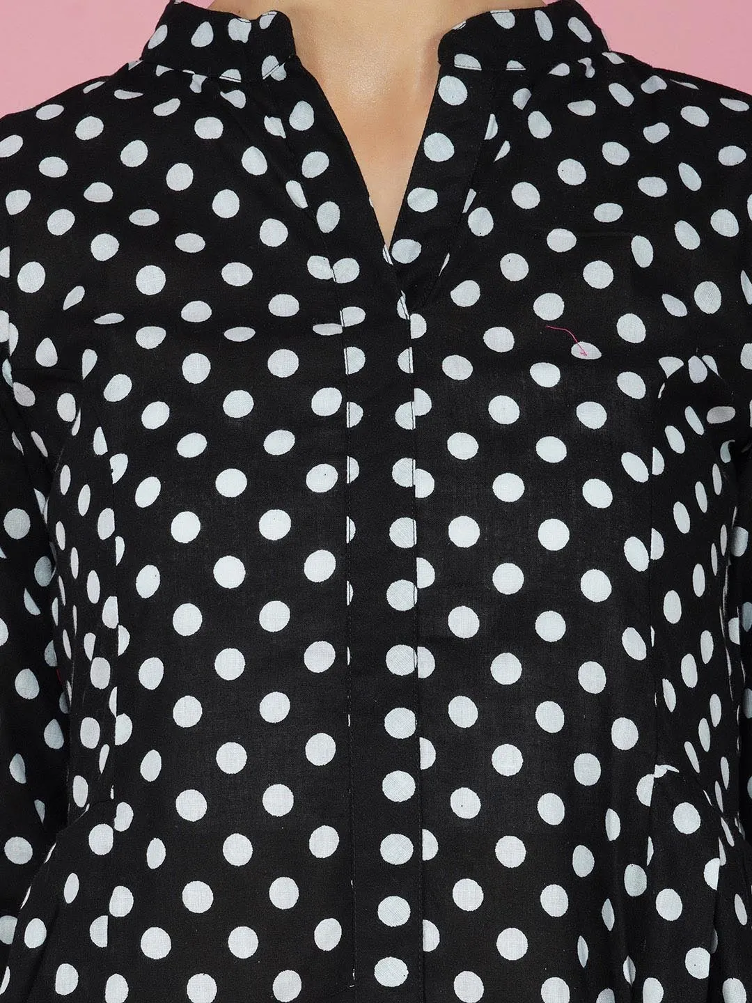 Black & White Polka Dot Long Tunic Only