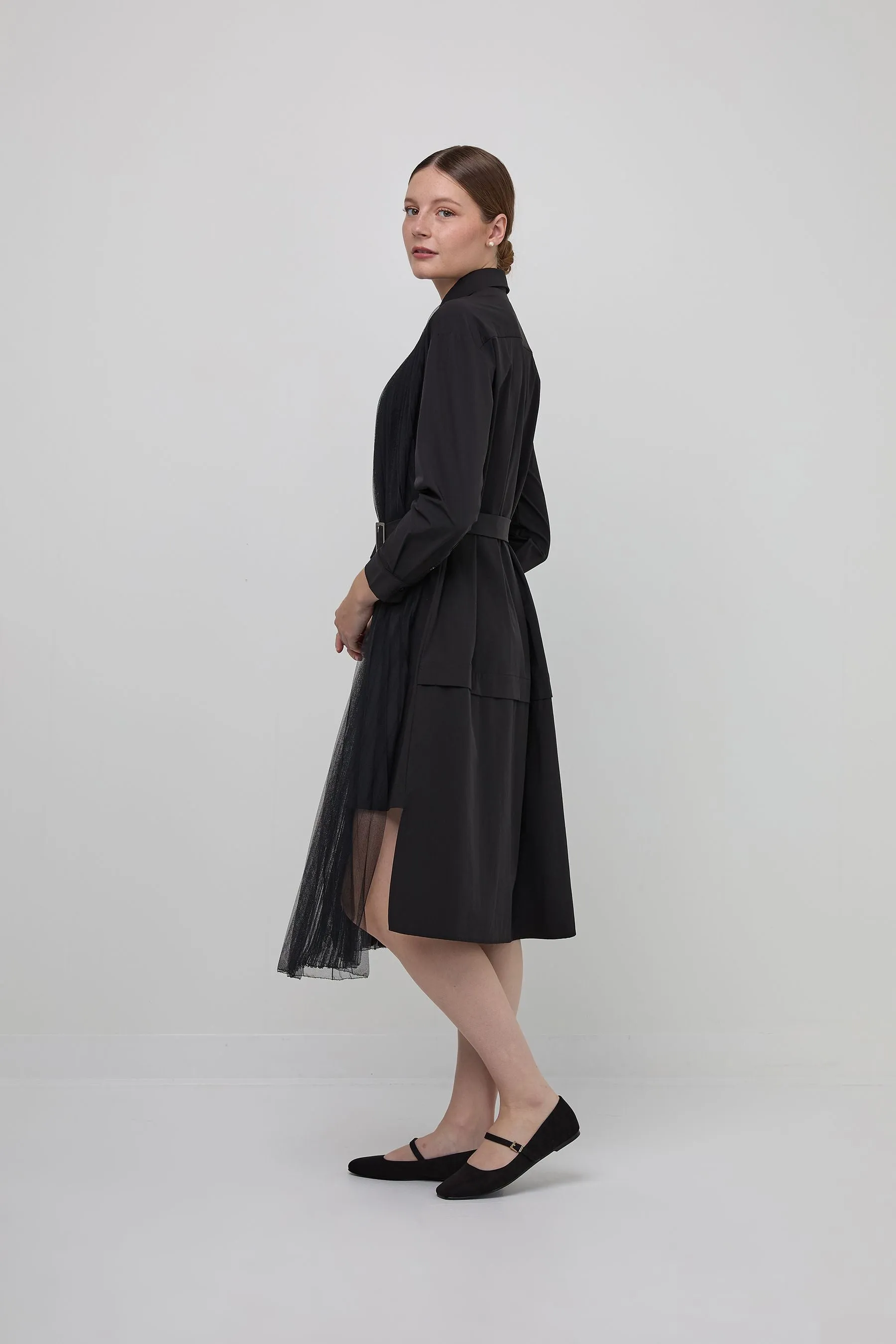 Black Pleated Dress