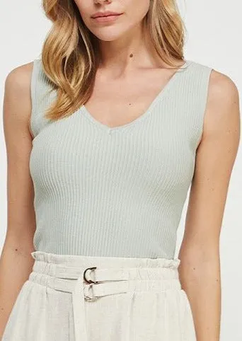 Bodycon Techno Rib V-Neck Tank