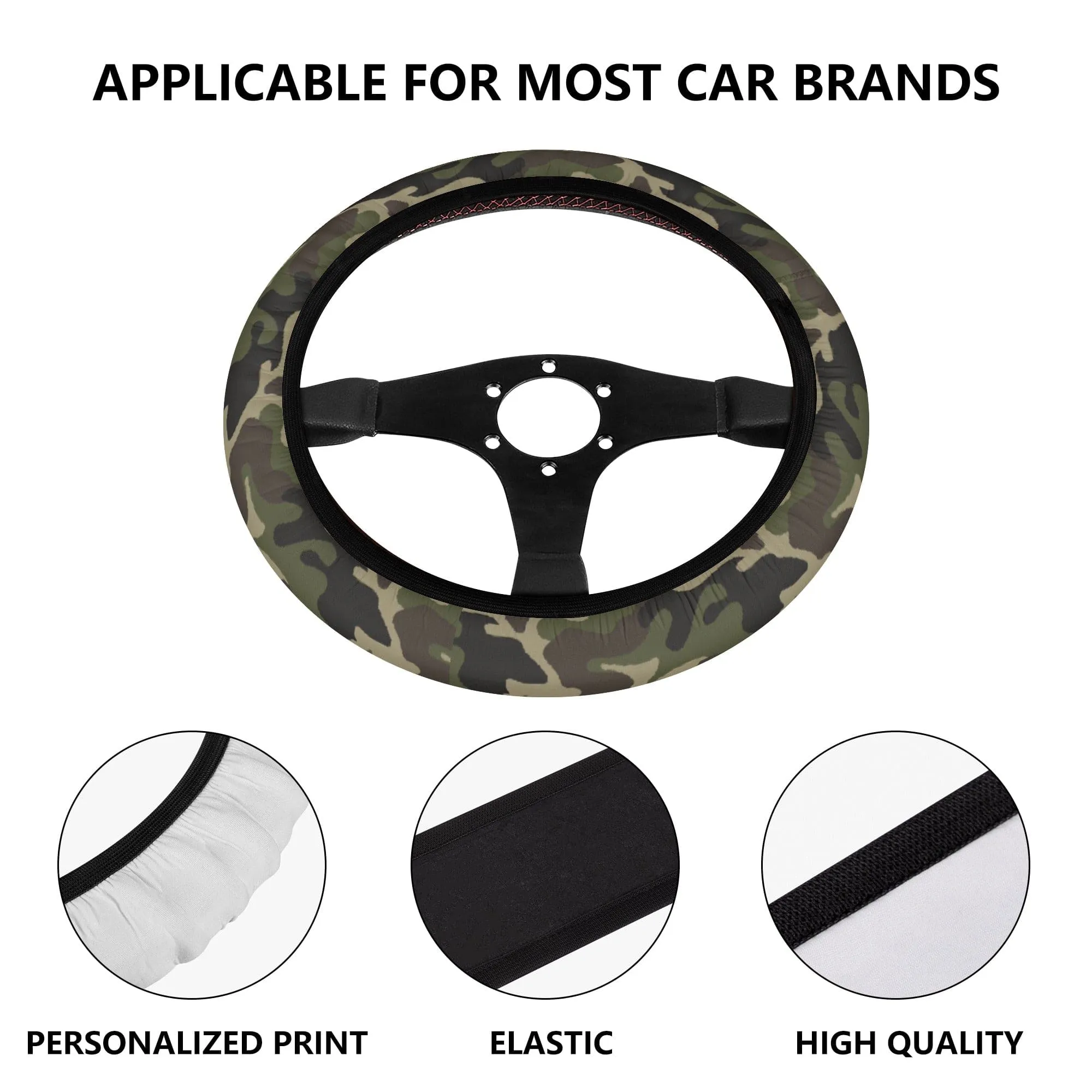 Camouflage Vehicle Steering Wheel Cover