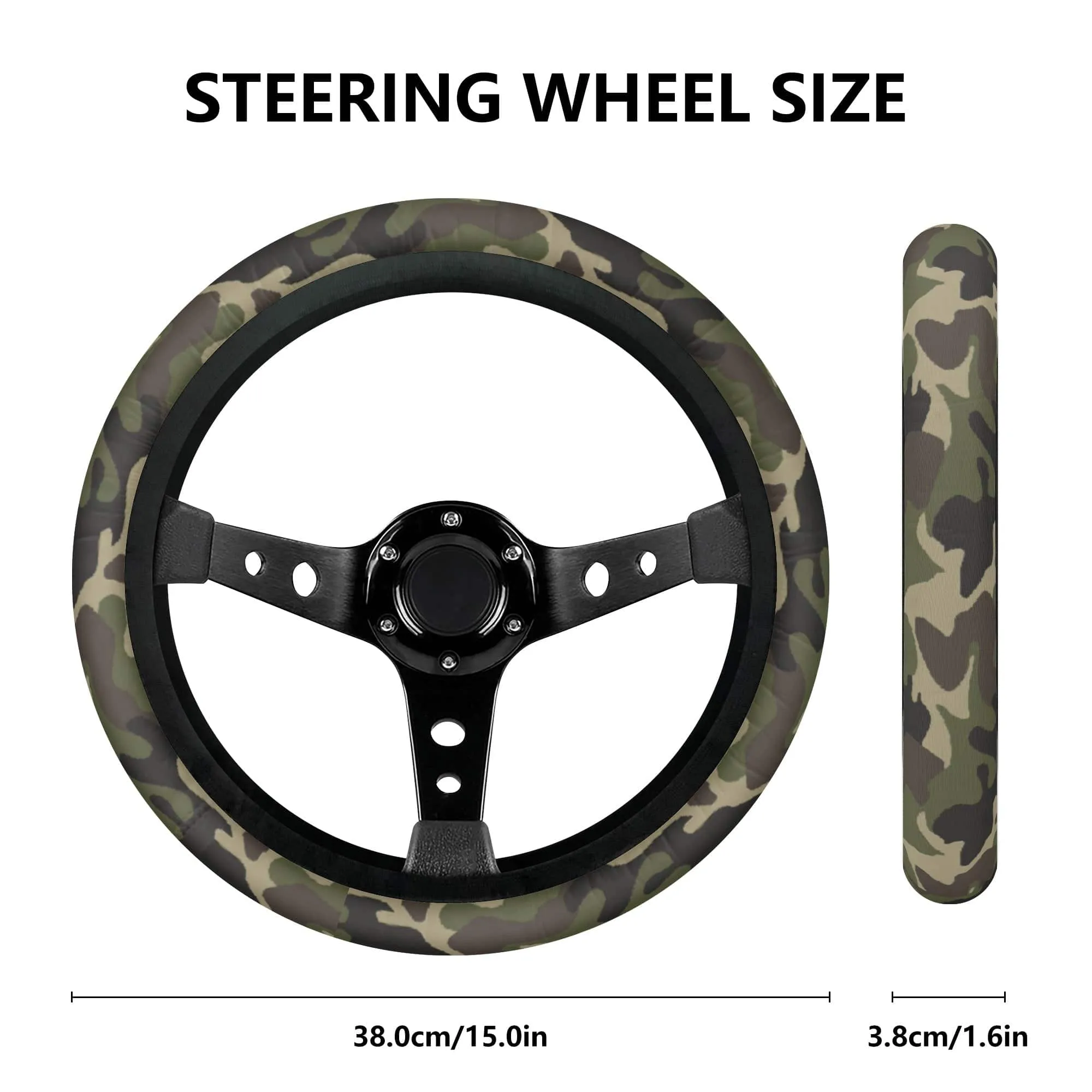 Camouflage Vehicle Steering Wheel Cover
