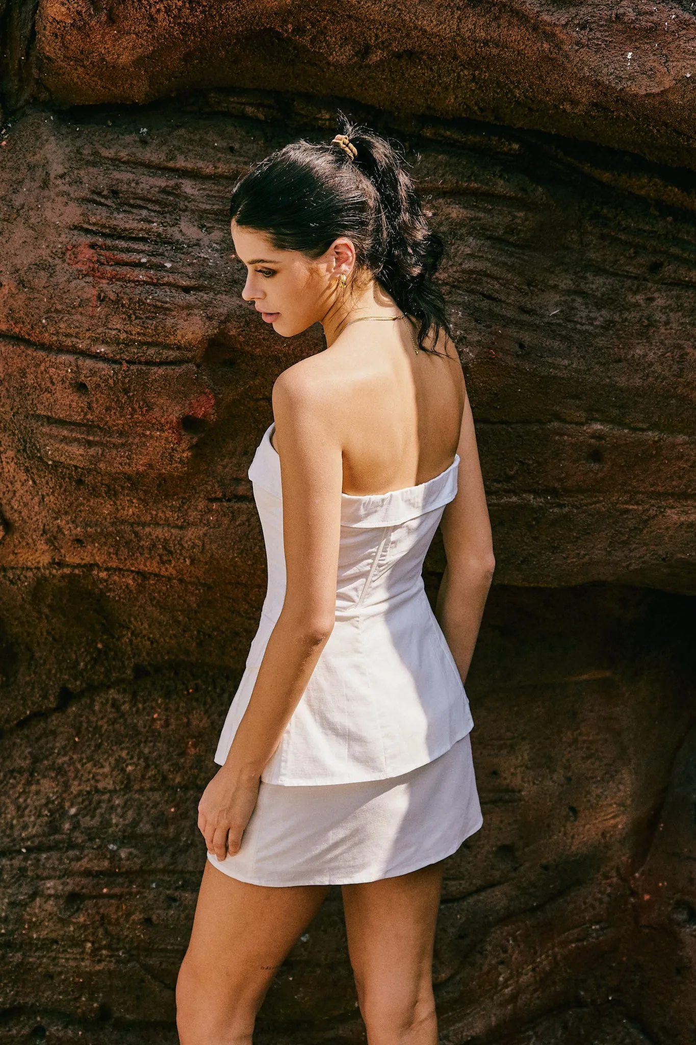Cara White Corset Bustier Top