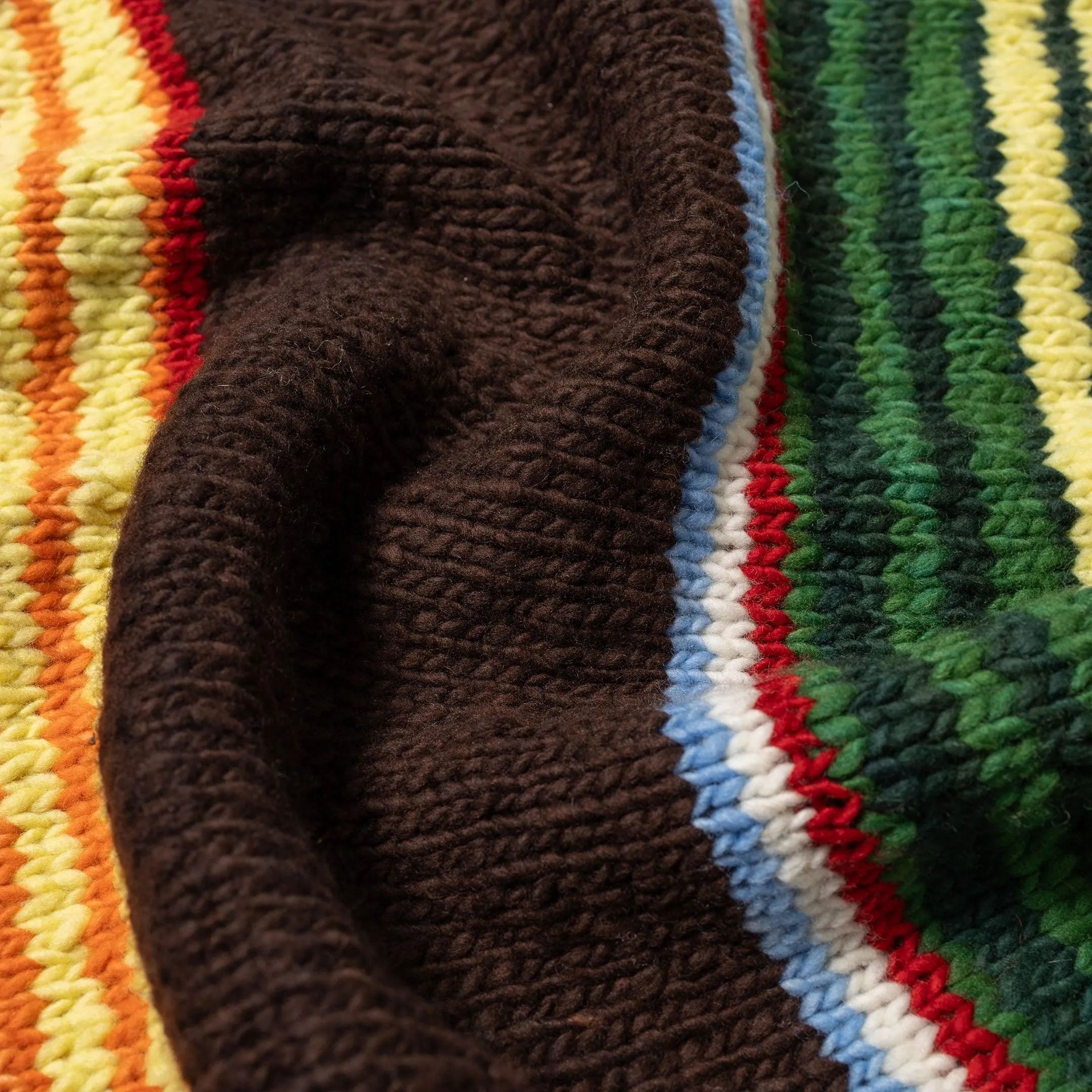 Chamula Serape Pullover Sweater Chocolate
