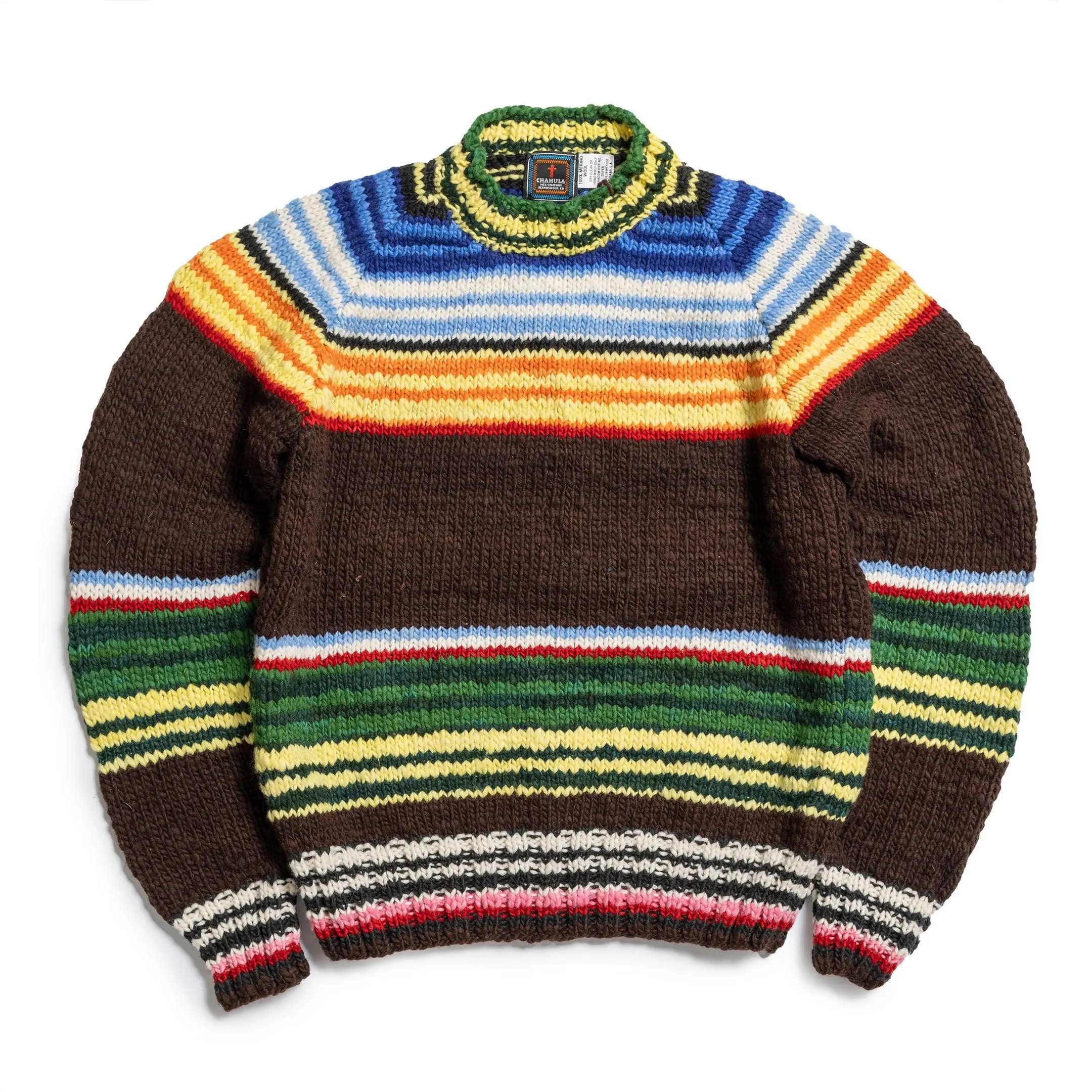 Chamula Serape Pullover Sweater Chocolate