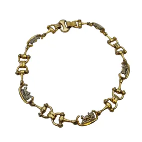 Céline Paris vintage 80s necklace of links with the logo of the French brand.