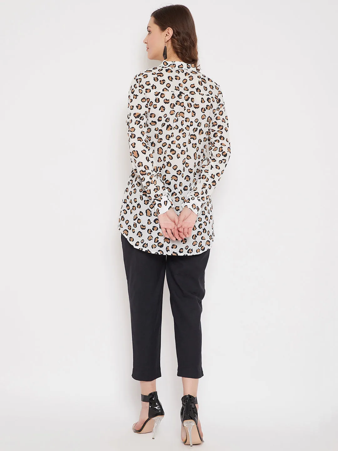 Cotton Printed Tunic & Black Trouser Set( Sku- 21SP03)