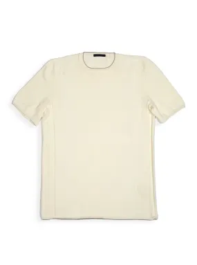 Cotton Sweater Tee Shortsleeve Bone
