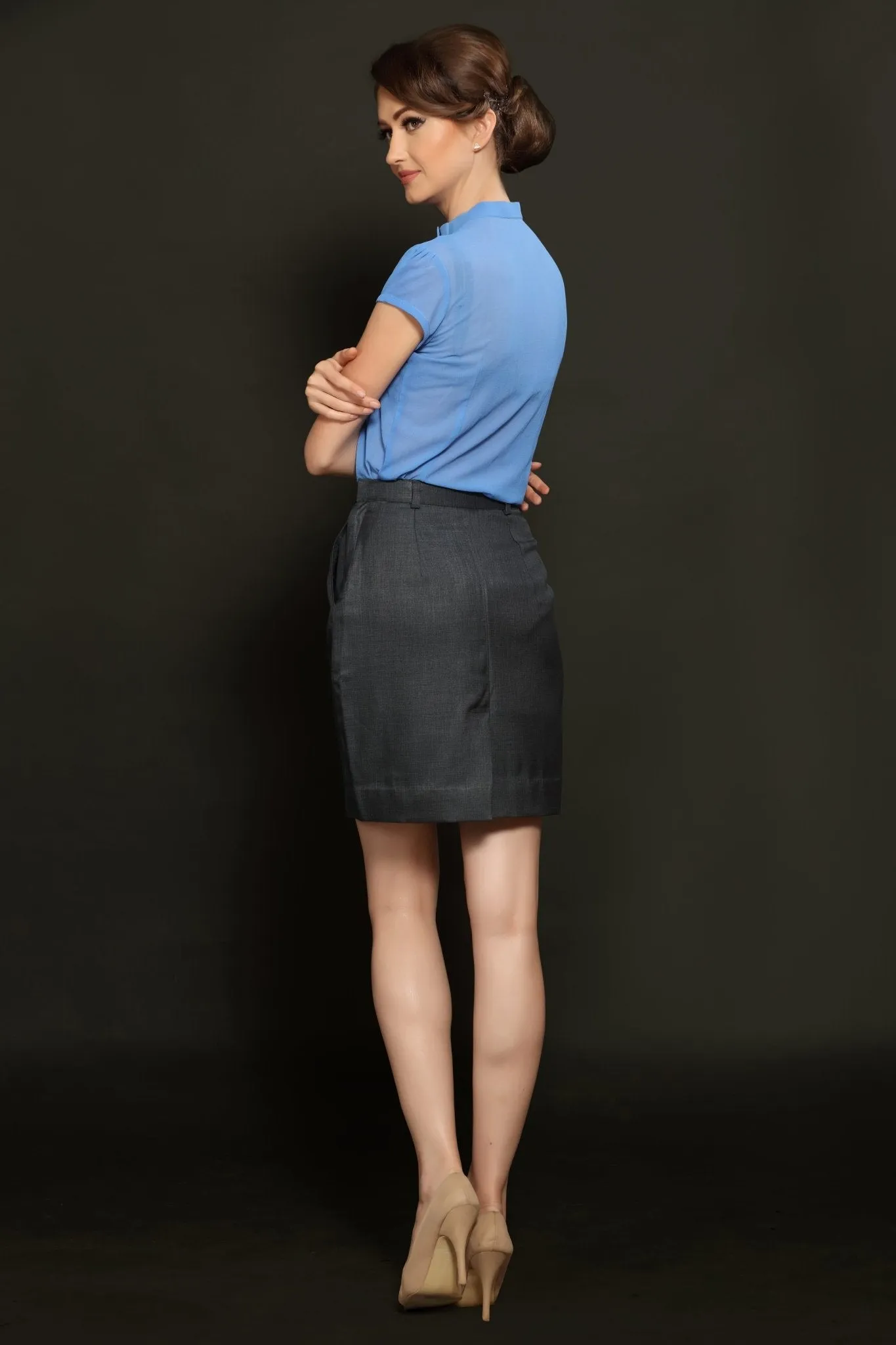 Dark Grey Short Skirt
