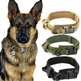 Durable Military Tactical Dog Collar – Heavy-Duty Comfort