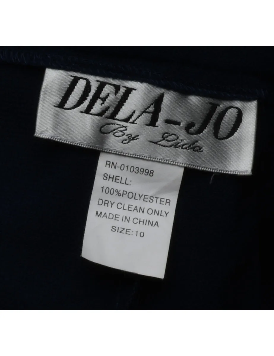 Flared Leg Navy Trousers - W28 L29