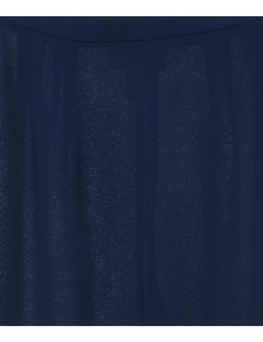 Flared Leg Navy Trousers - W28 L29