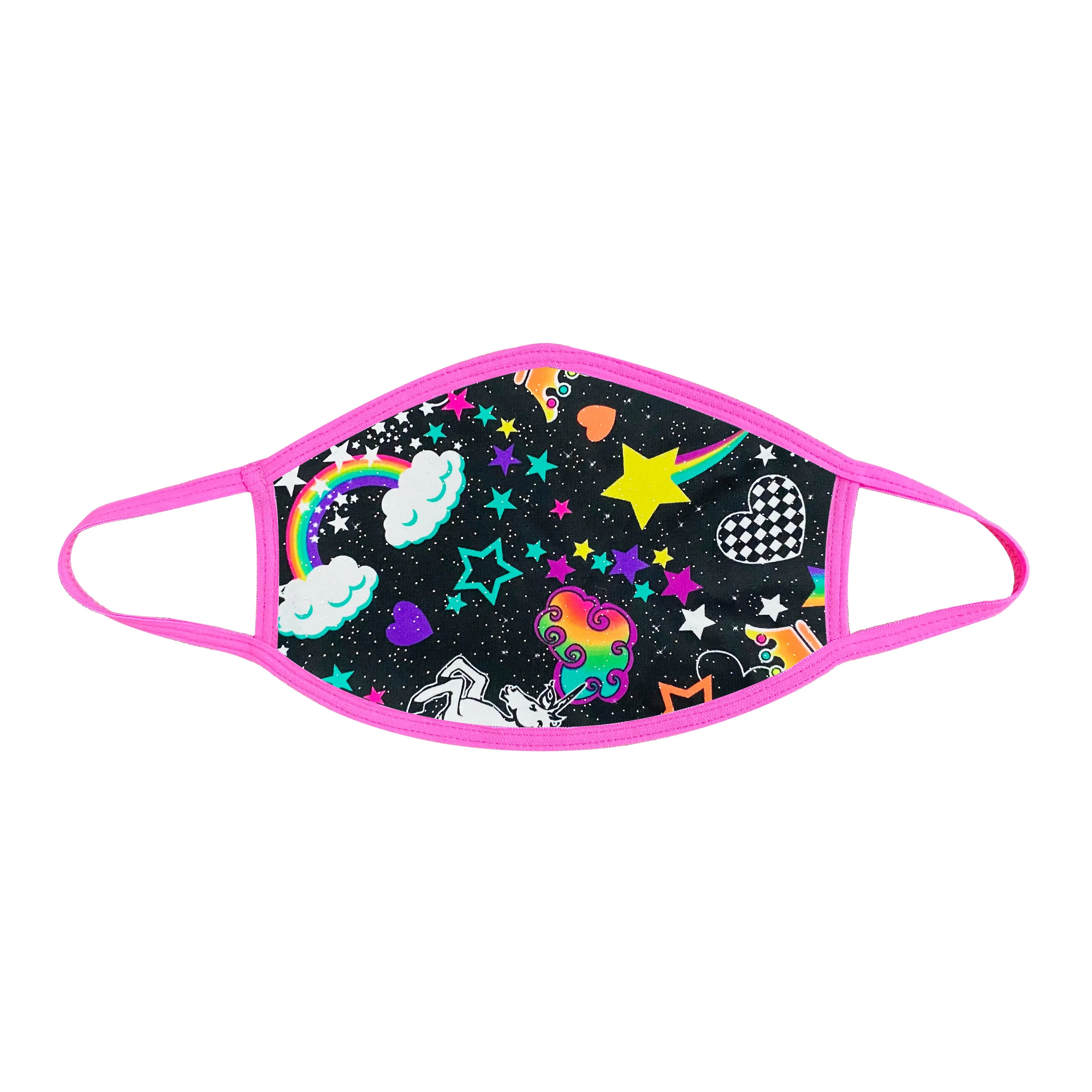 Girl Crush Neon UV Black Face Covering.