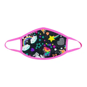 Girl Crush Neon UV Black Face Covering.