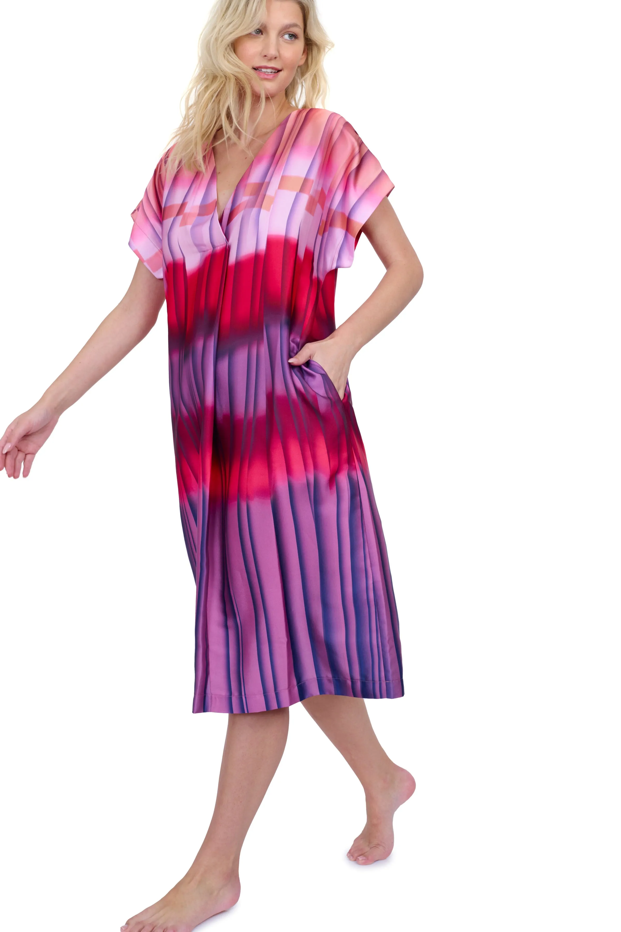 Golden Hour V-Neck Long Tunic Cover Up