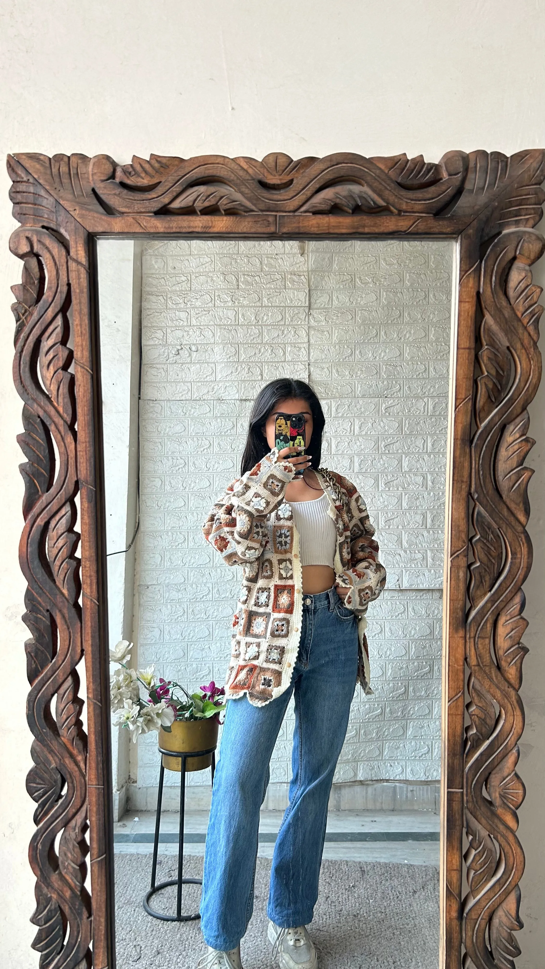 Handwork crochet cardigan M