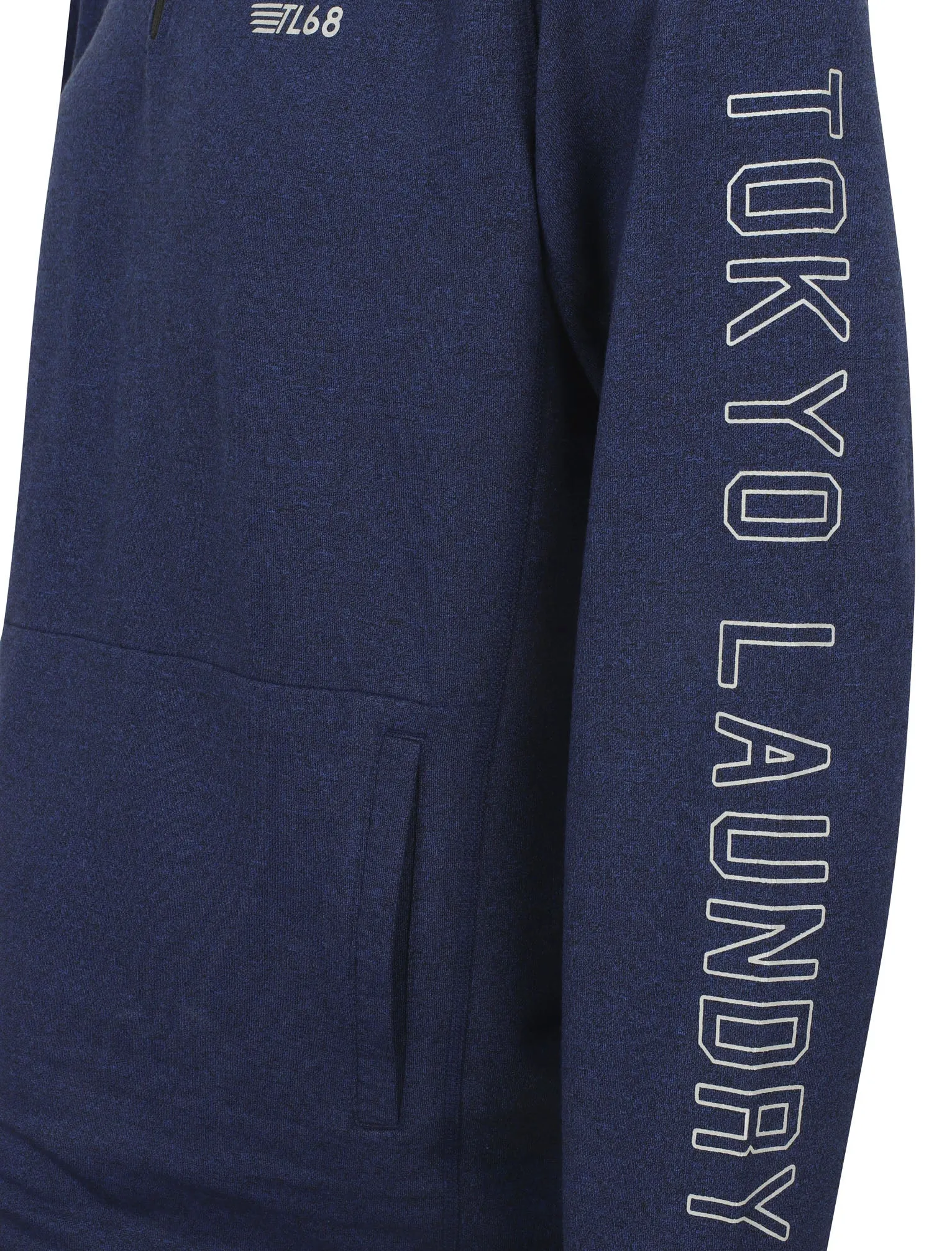 Haverburg Half Zip Funnel Neck Pullover Sweat In Sapphire - Tokyo Laundry Active