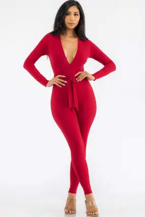 HH626R-SL - LONG SLEEVE BODYCON JUMPSUIT