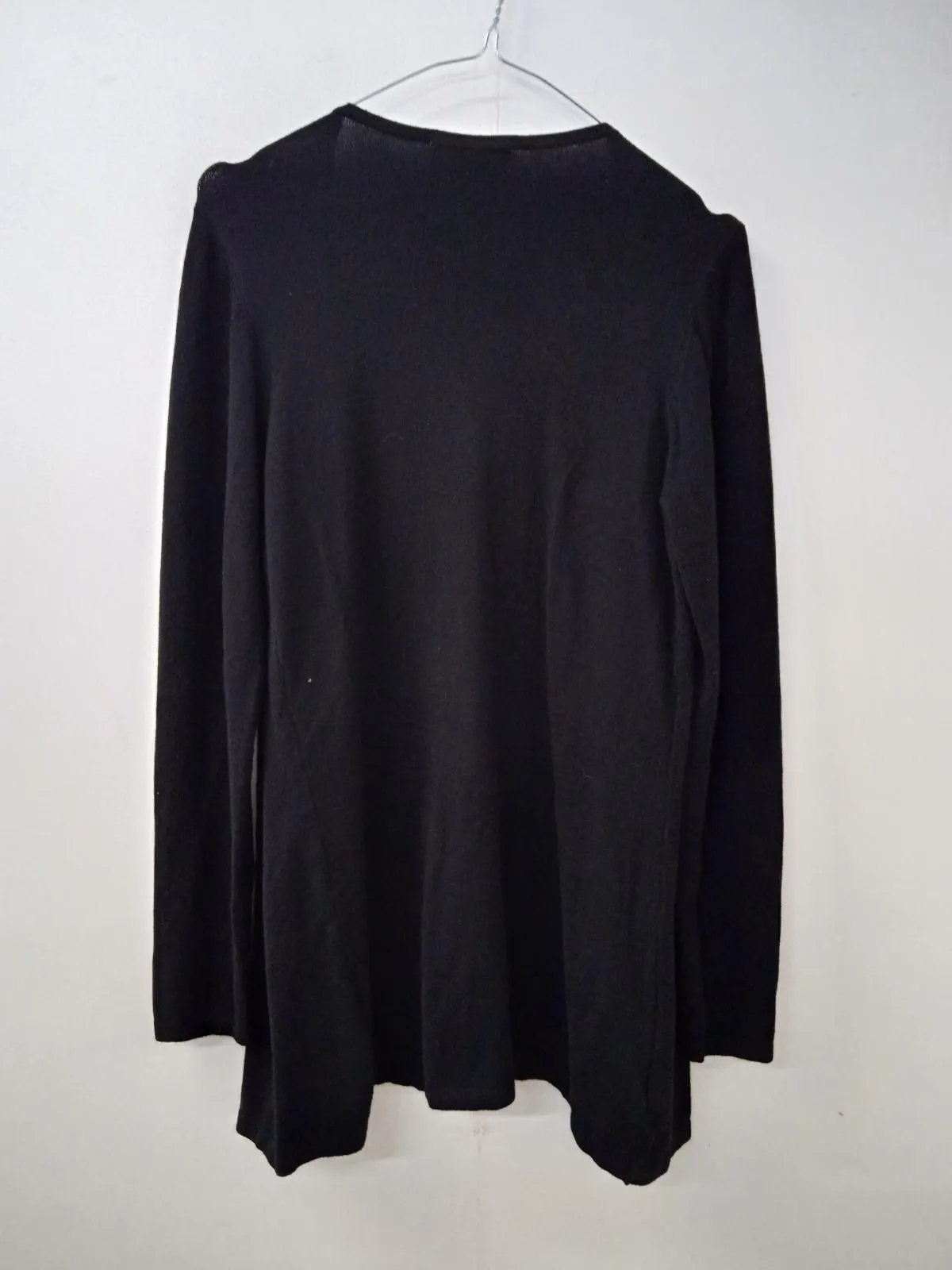 IMAGINI Ladies Black White Sequins Details Pullover Top Jumper Cardigan S
