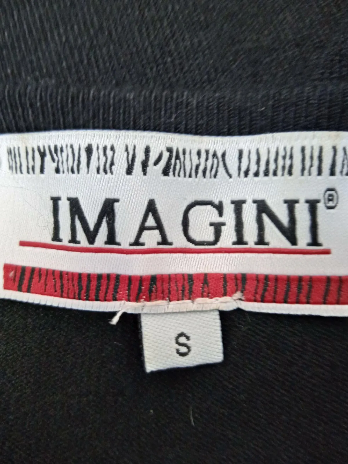 IMAGINI Ladies Black White Sequins Details Pullover Top Jumper Cardigan S