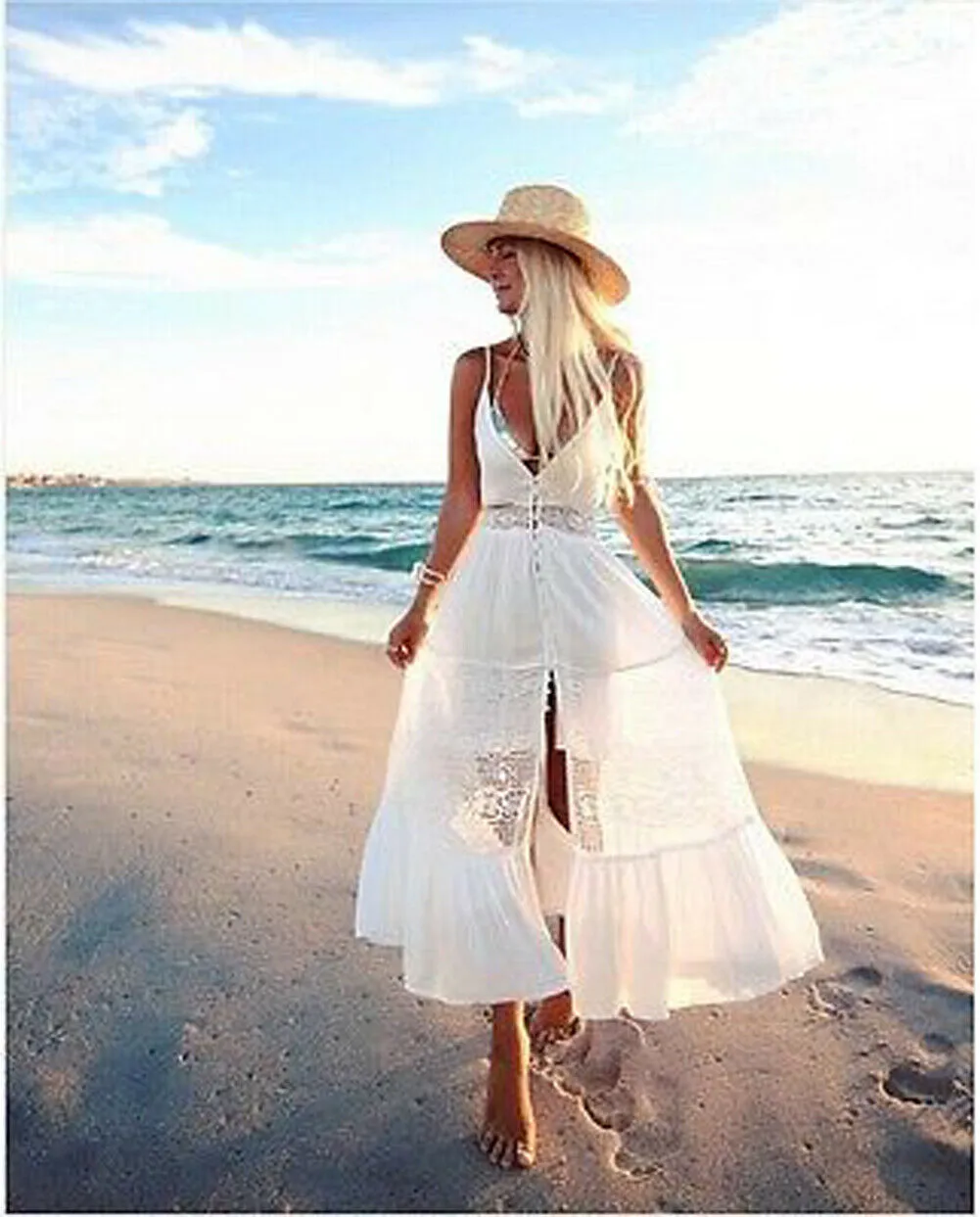 Julia Fashion - Fashion Sexy Women Boho Maxi Dress
