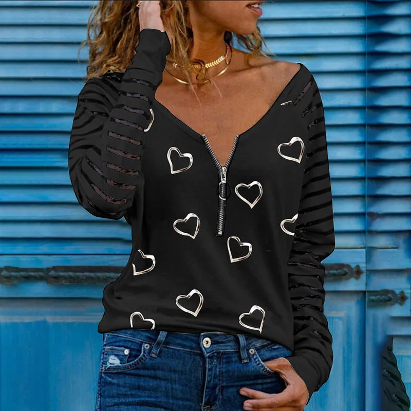 Julia Fashion - New Women Fashion Casual V Neck T shirts