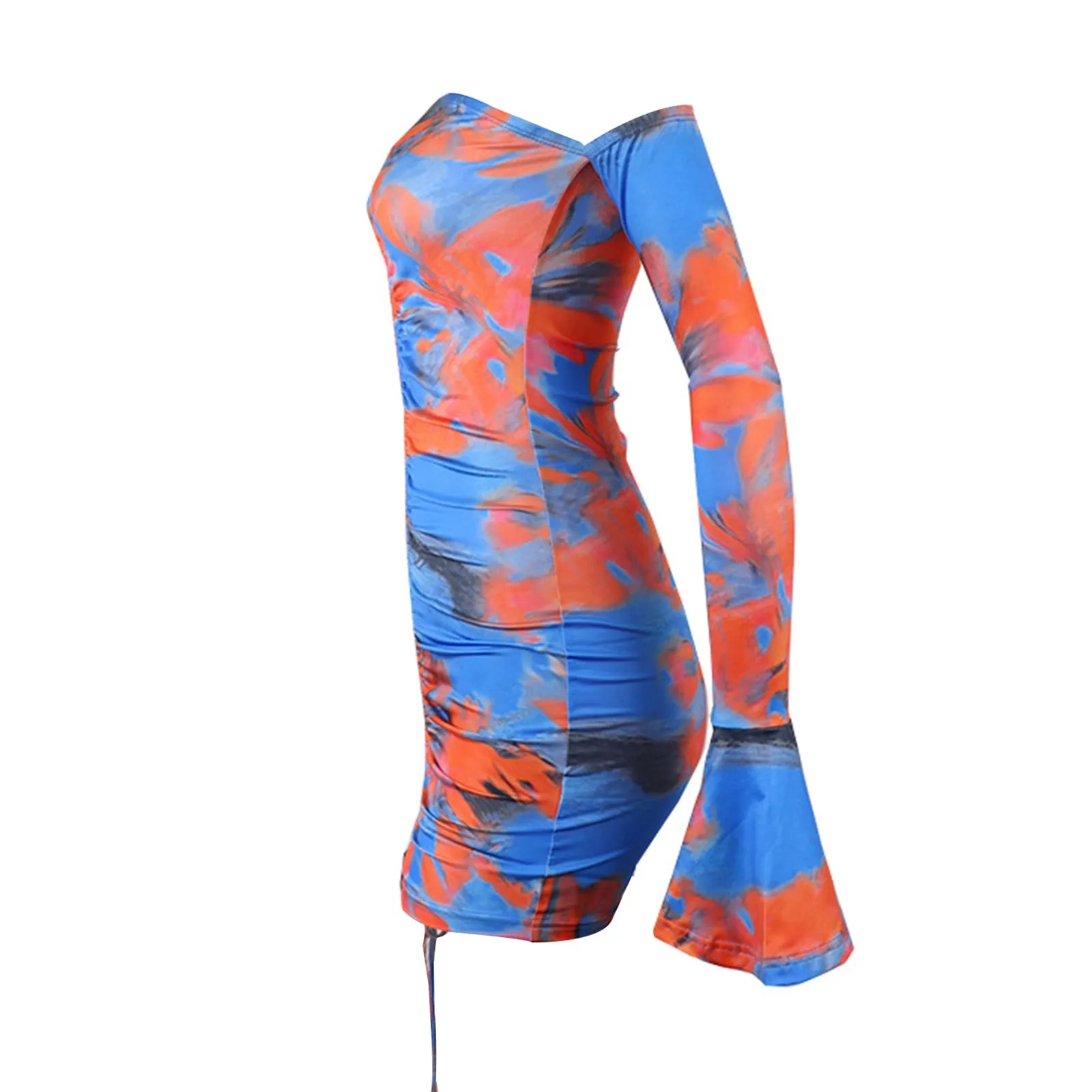 Julia Fashion - Print Backless Bodycon Dress