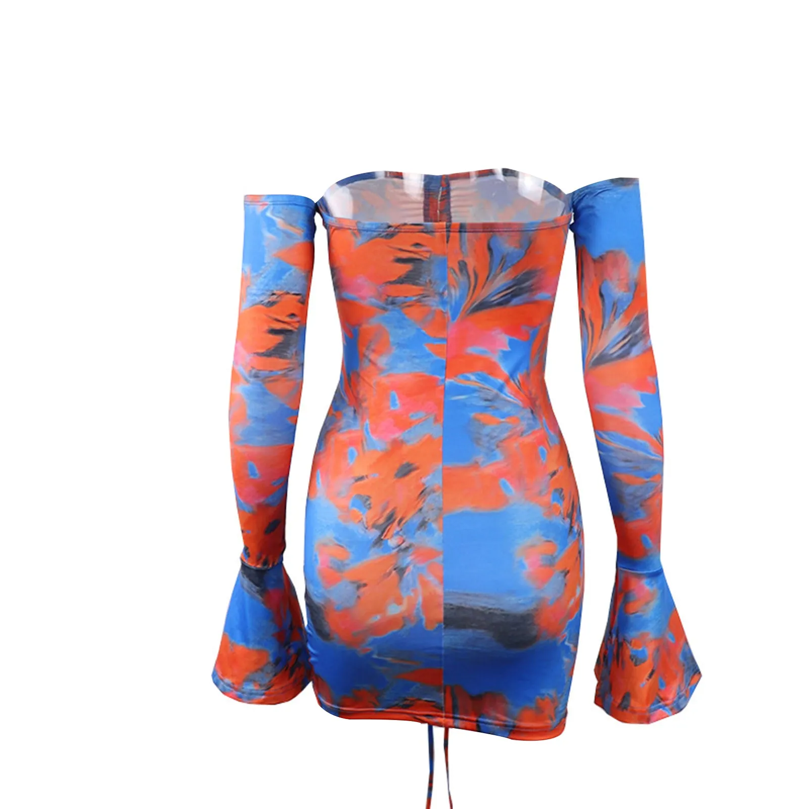 Julia Fashion - Print Backless Bodycon Dress