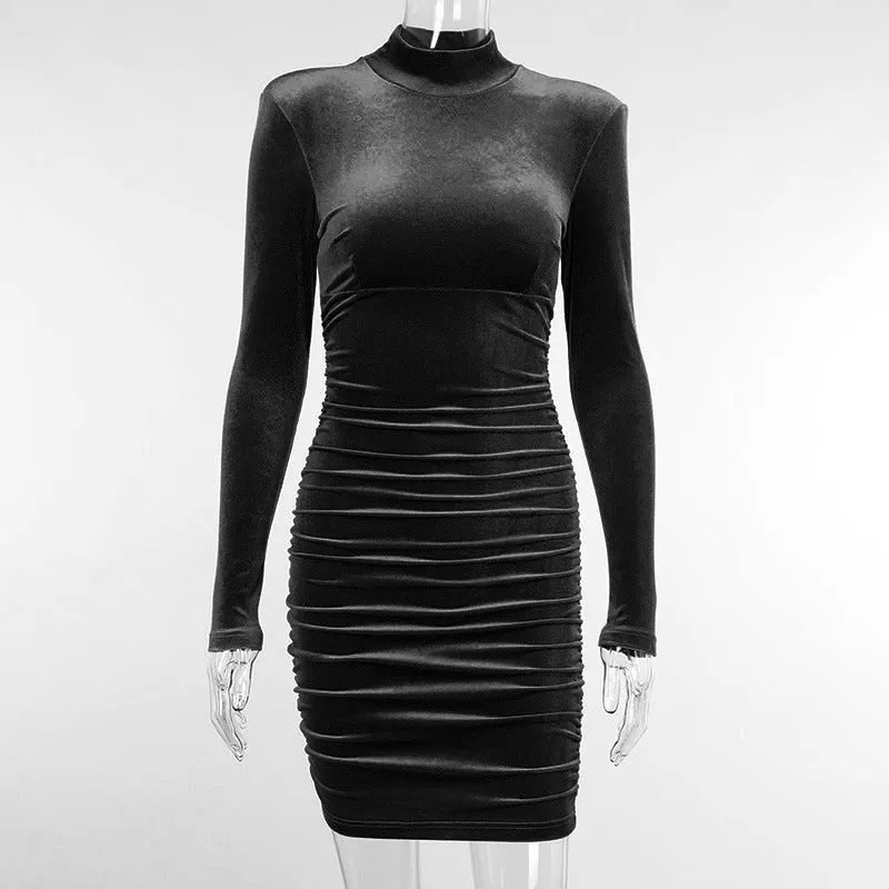 Julia Fashion - Sexy Bodycon Velvet Women's Dress