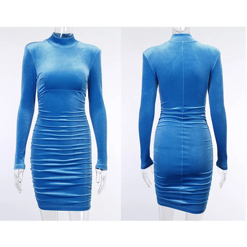 Julia Fashion - Sexy Bodycon Velvet Women's Dress
