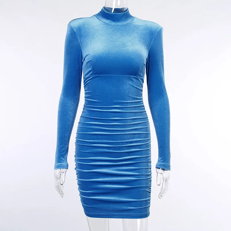 Julia Fashion - Sexy Bodycon Velvet Women's Dress