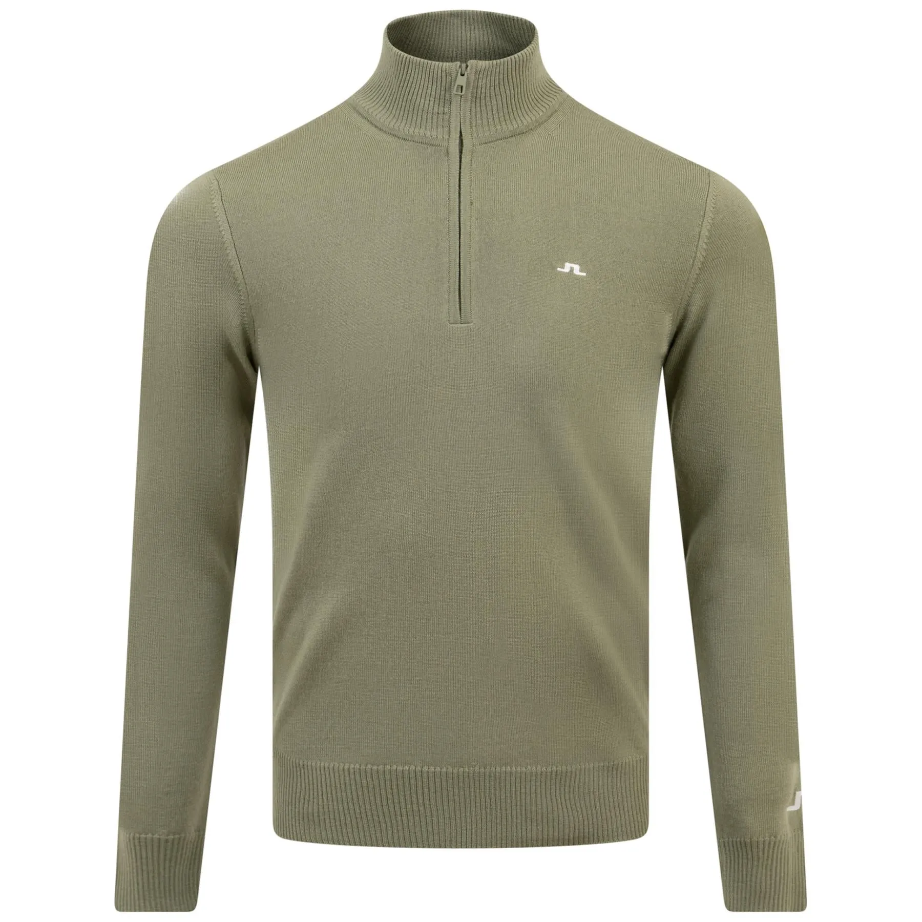 Kian Quarter Zip Tour Merino Sweater Oil Green - SS24