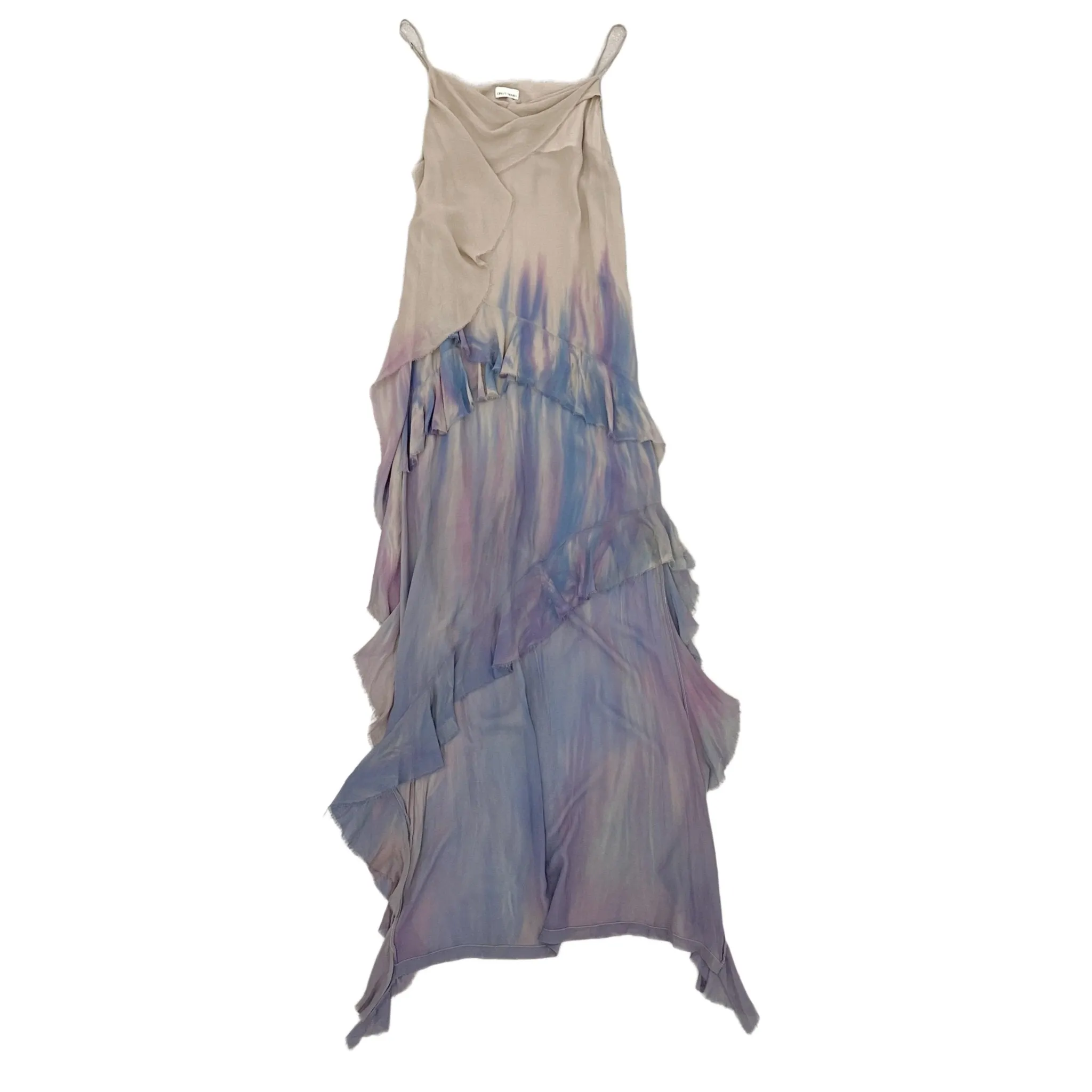 Layered Gradient Ruffle Slip Dress