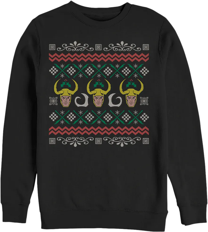 Marvel Comics Faux Ugly Loki Christmas Sweater