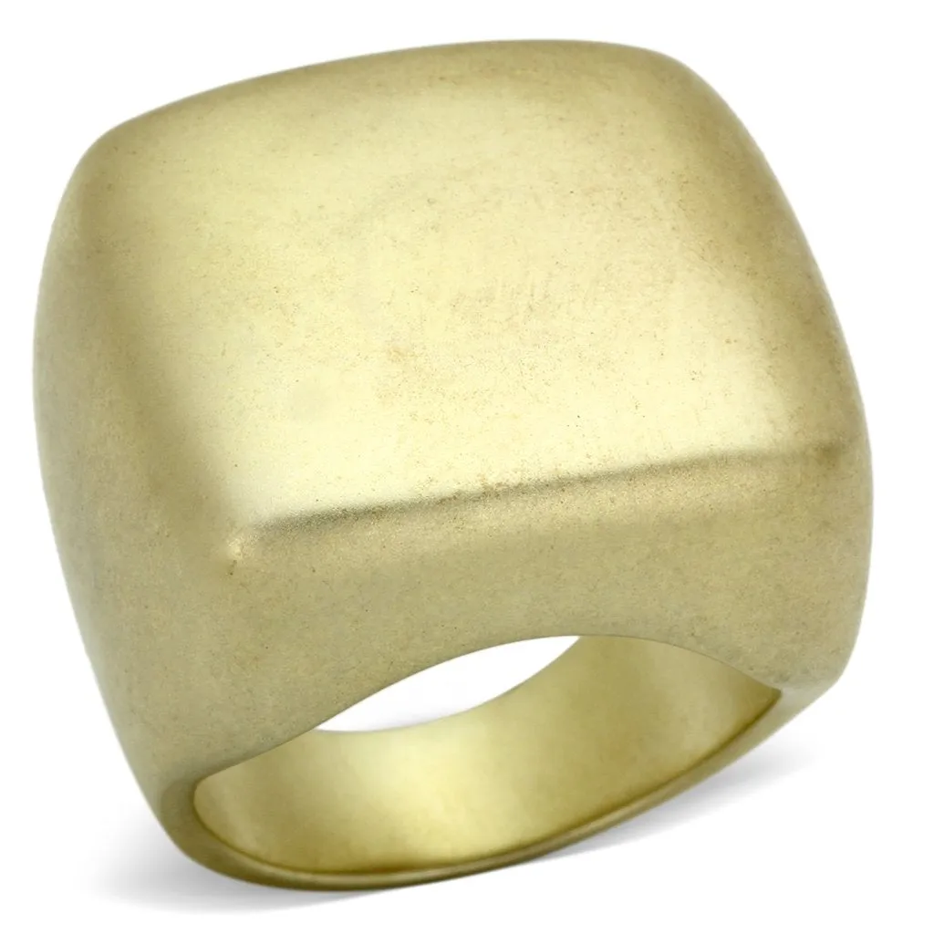 Matte Rhodium Brass Ring with No Stone for Women Style LOA845